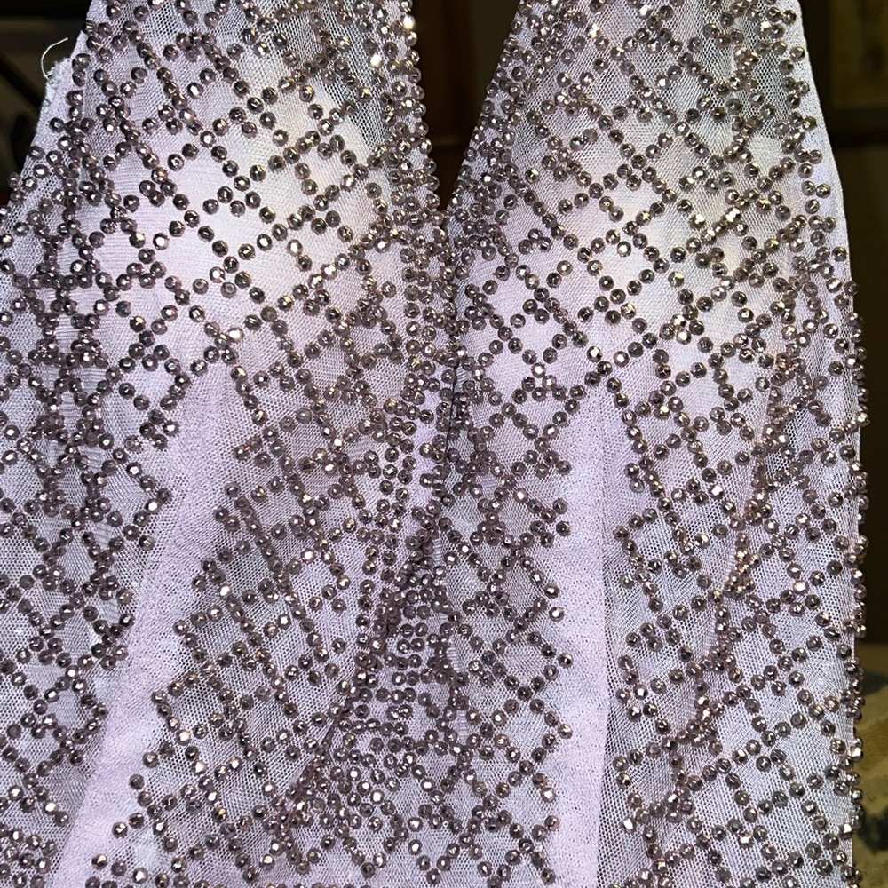 Gianni Bini Purple Sequin Maxi Gown